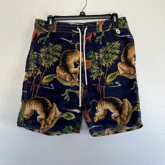 EUC Vintage Polo Ralph Lauren Dragon Eagle Swim Trunks sz M - Picture 1 of 6